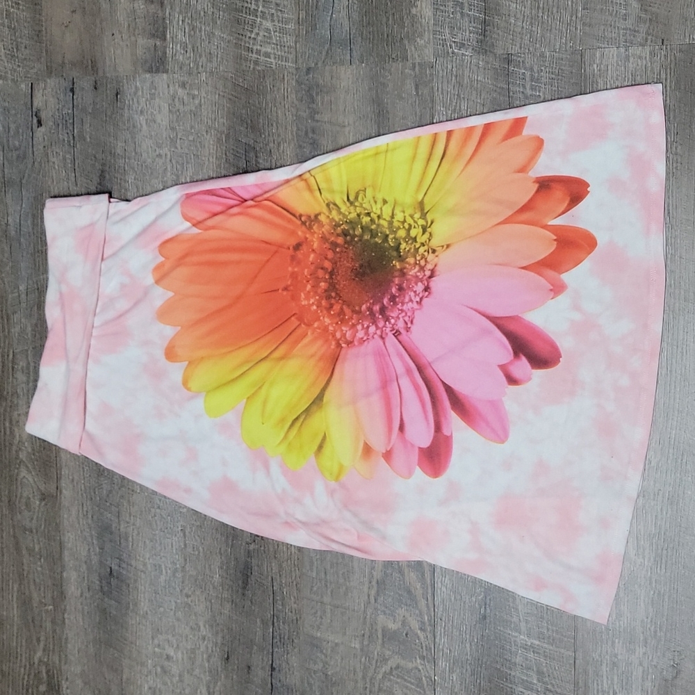 Justice TieDye Flower Skirt Size 8